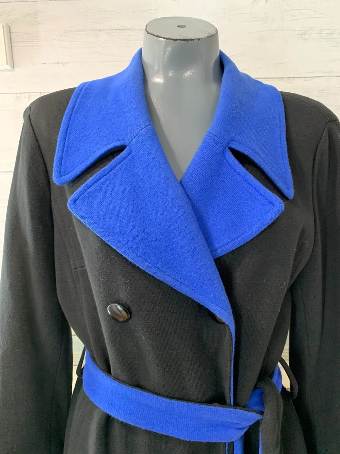 00's Colorblock Double Breasted Coat by International Concepts