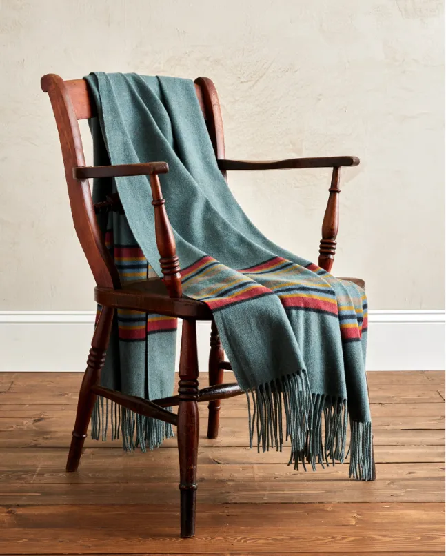 5th Avenue Throw<br>Green Heather