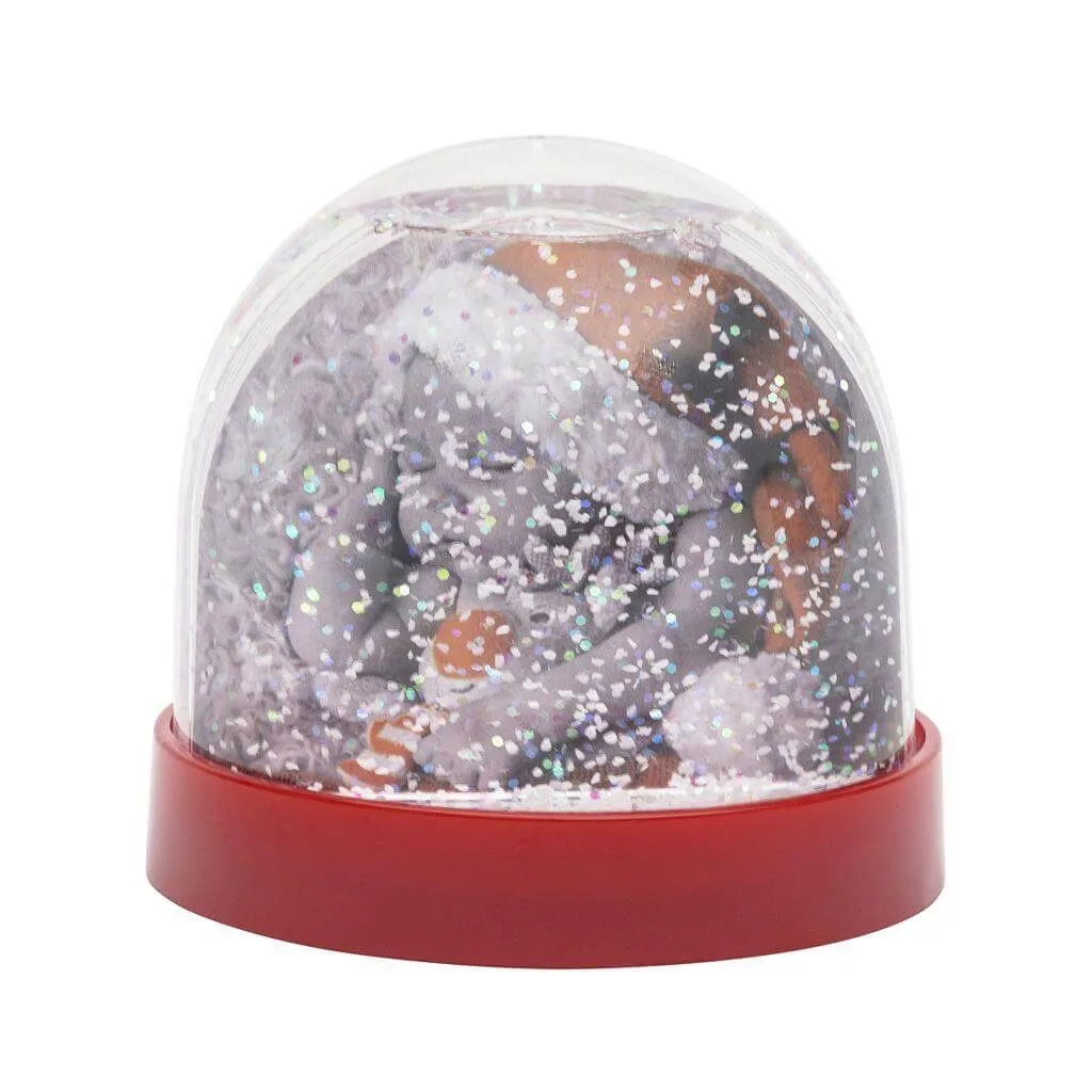 70 x 62mm Blank Coloured Base Snow Glitter Dome - Pack of 6