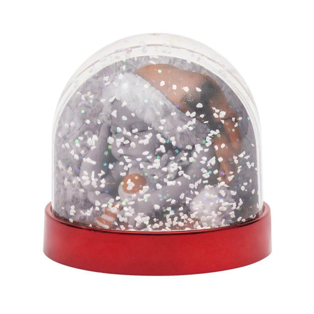 70 x 62mm Blank Coloured Base Snow Glitter Dome - Pack of 6