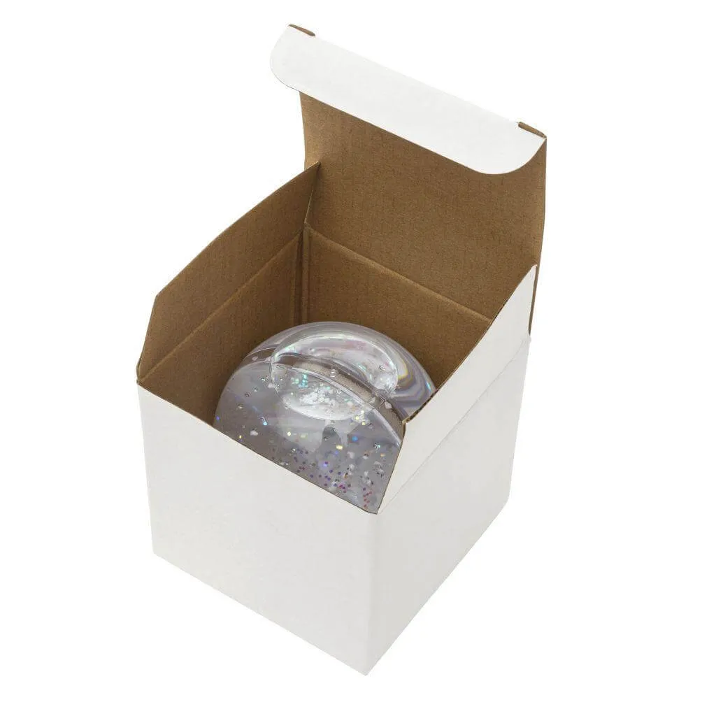 70 x 62mm Blank Coloured Base Snow Glitter Dome - Pack of 6