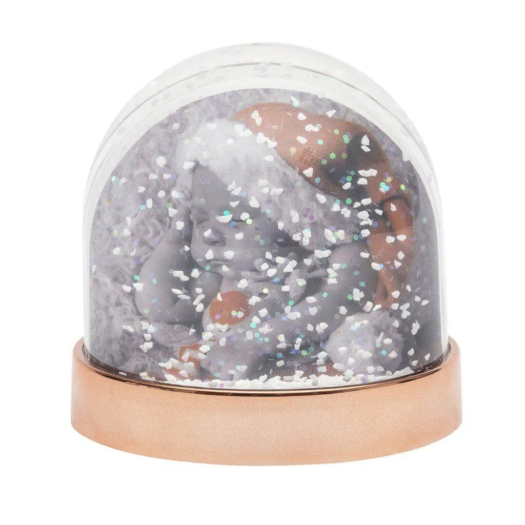 70 x 62mm Blank Coloured Base Snow Glitter Dome - Pack of 6