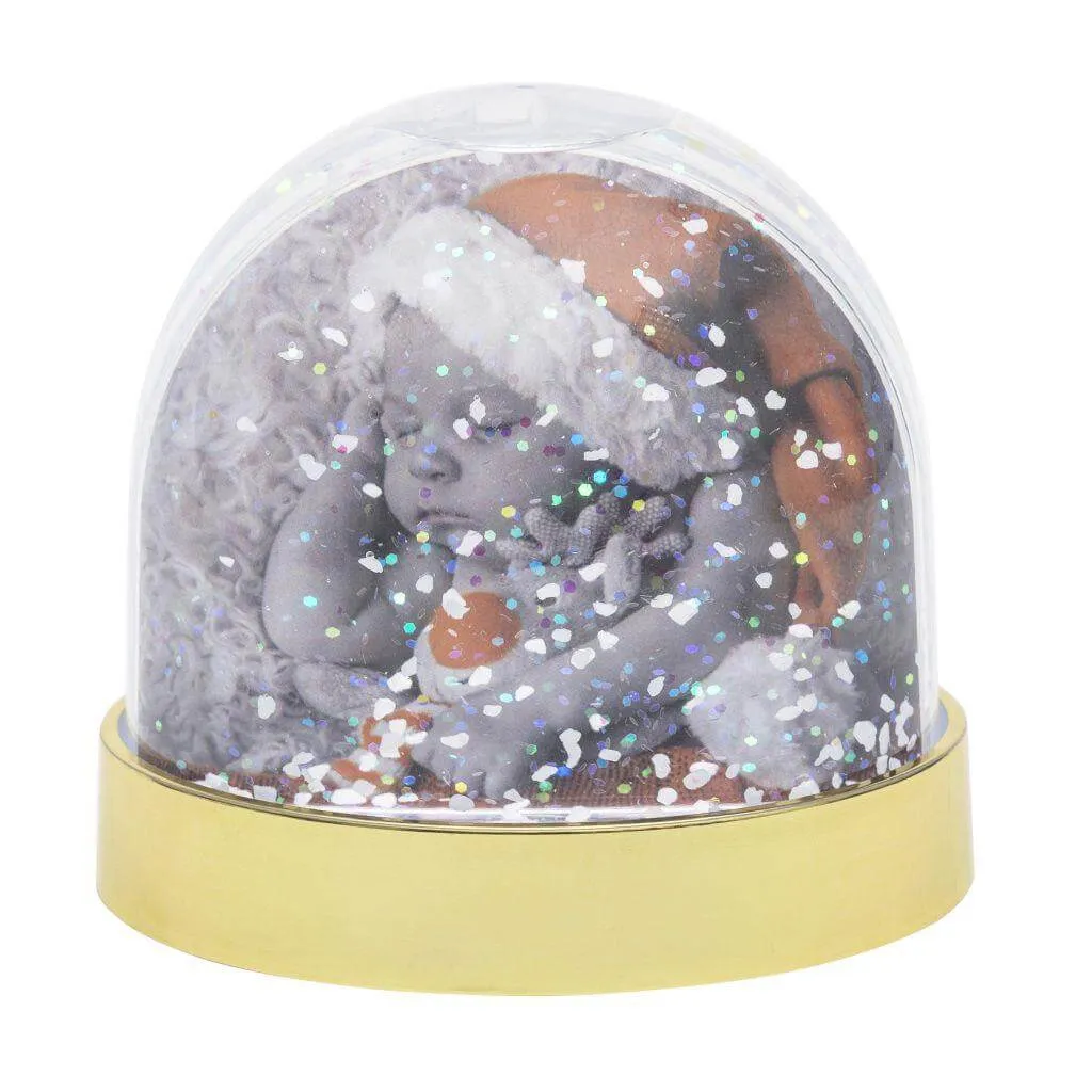 70 x 62mm Blank Coloured Base Snow Glitter Dome - Pack of 6