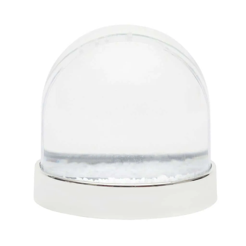 70 x 62mm Blank Coloured Base Snow Glitter Dome - Pack of 6