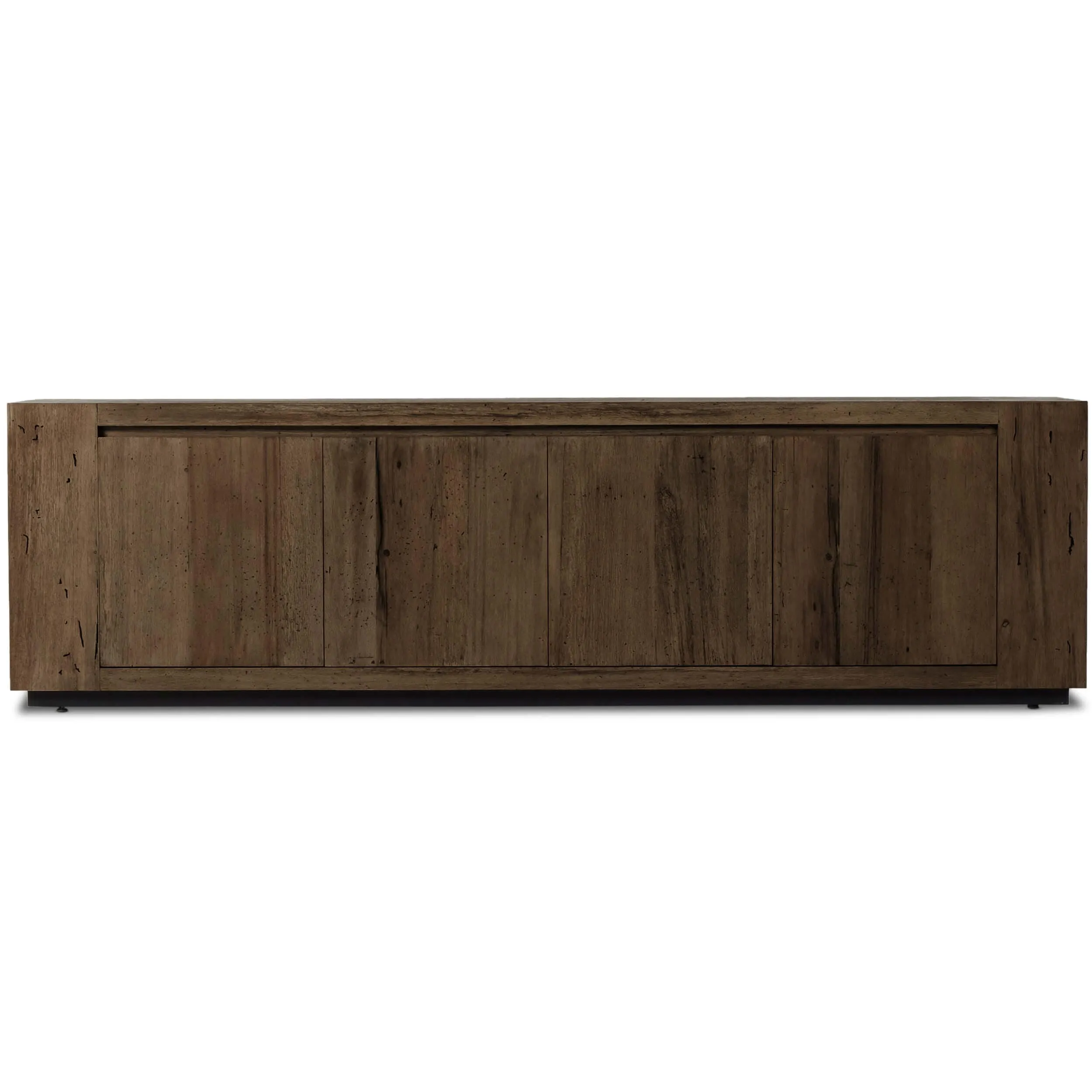 Abaso Media Console, Rustic Ebony