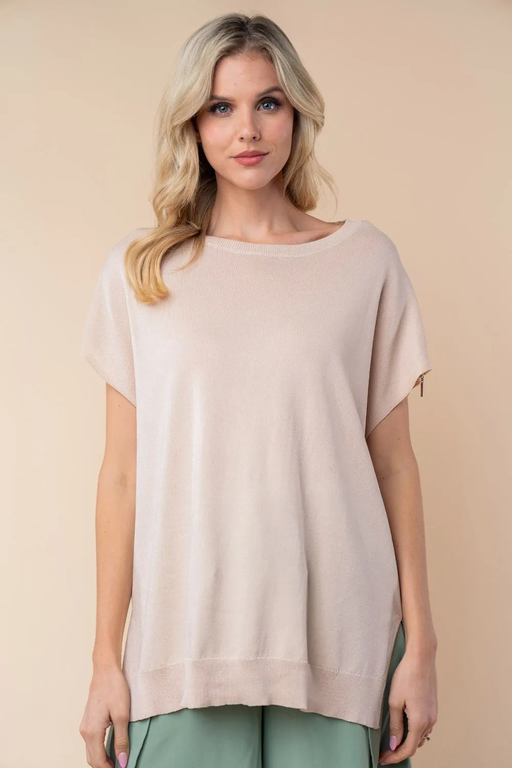 Alys Beach Short Sleeve Knit Top - Final Sale