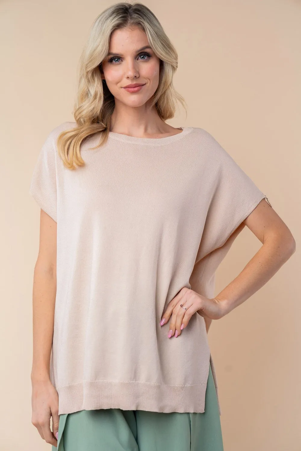 Alys Beach Short Sleeve Knit Top - Final Sale