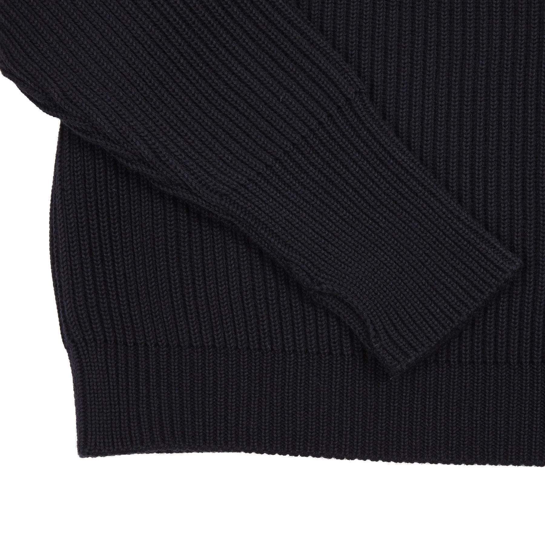 Andersen-Andersen Navy Crew Neck Sweater in Navy Blue