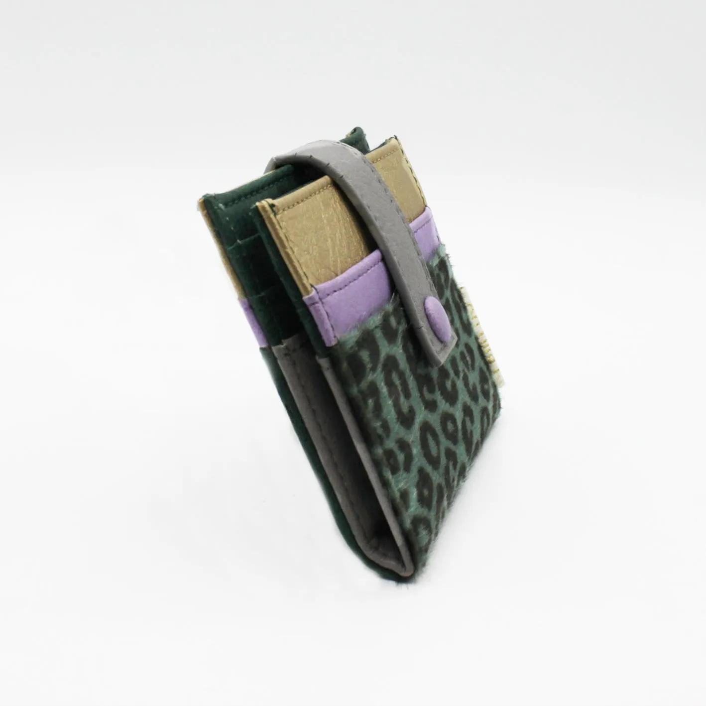 Animal Print Lilac Fold Over Purse