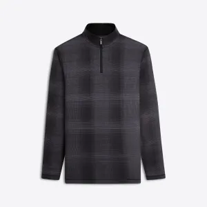 ANTHONY Plaid Check OoohCotton Quarter Zip Pullover