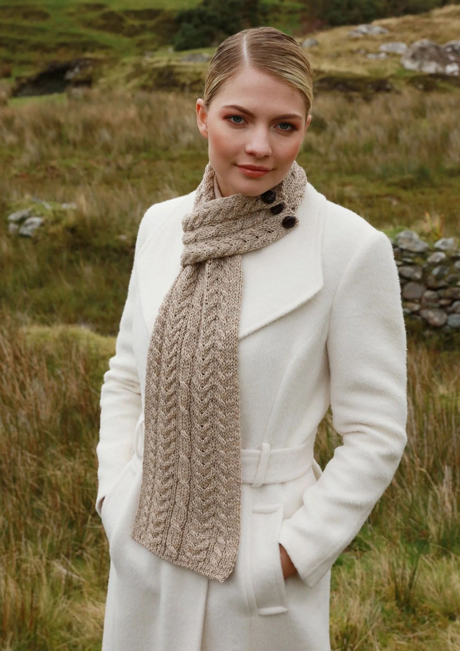 Aran Loop Scarf | Oatmeal