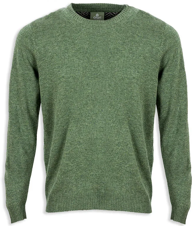 Aran Merino Wool Crew Neck Sweater