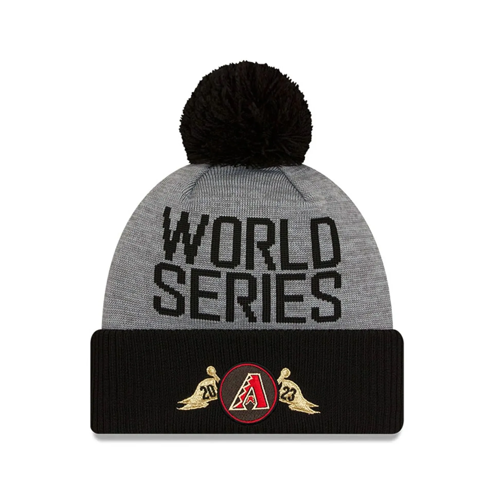 Arizona Diamondbacks MLB World Series Champions Grey Bobble Knit Beanie Hat