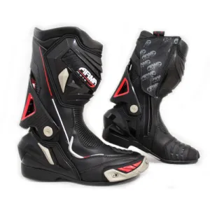 ARMR Harada R Leather Sports Race Boots - Black