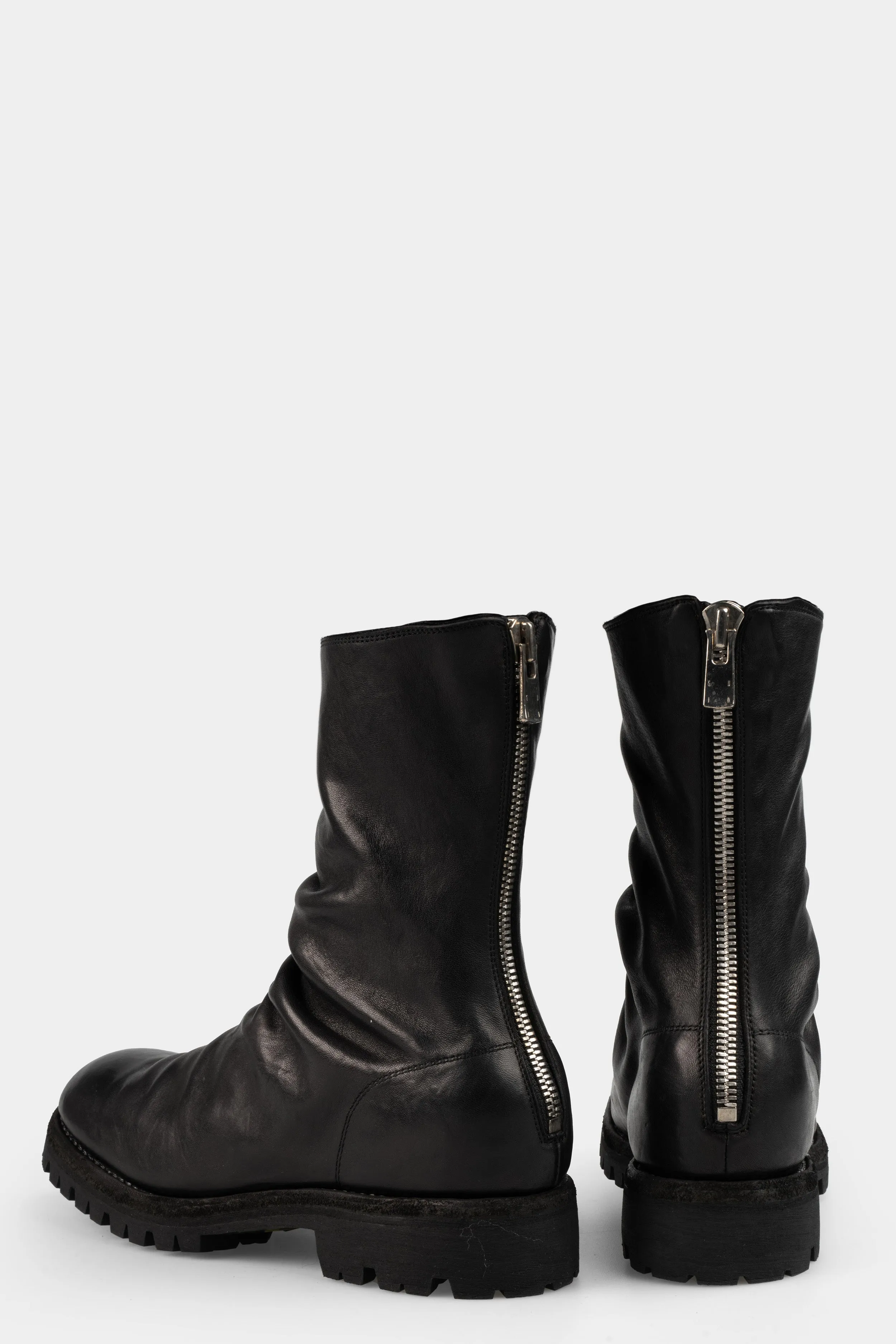 Back zip high top boots | 788V