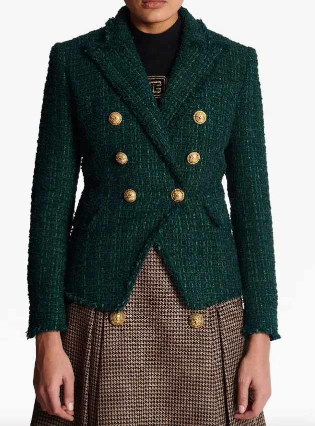 Balmain double-breasted tweed jacket