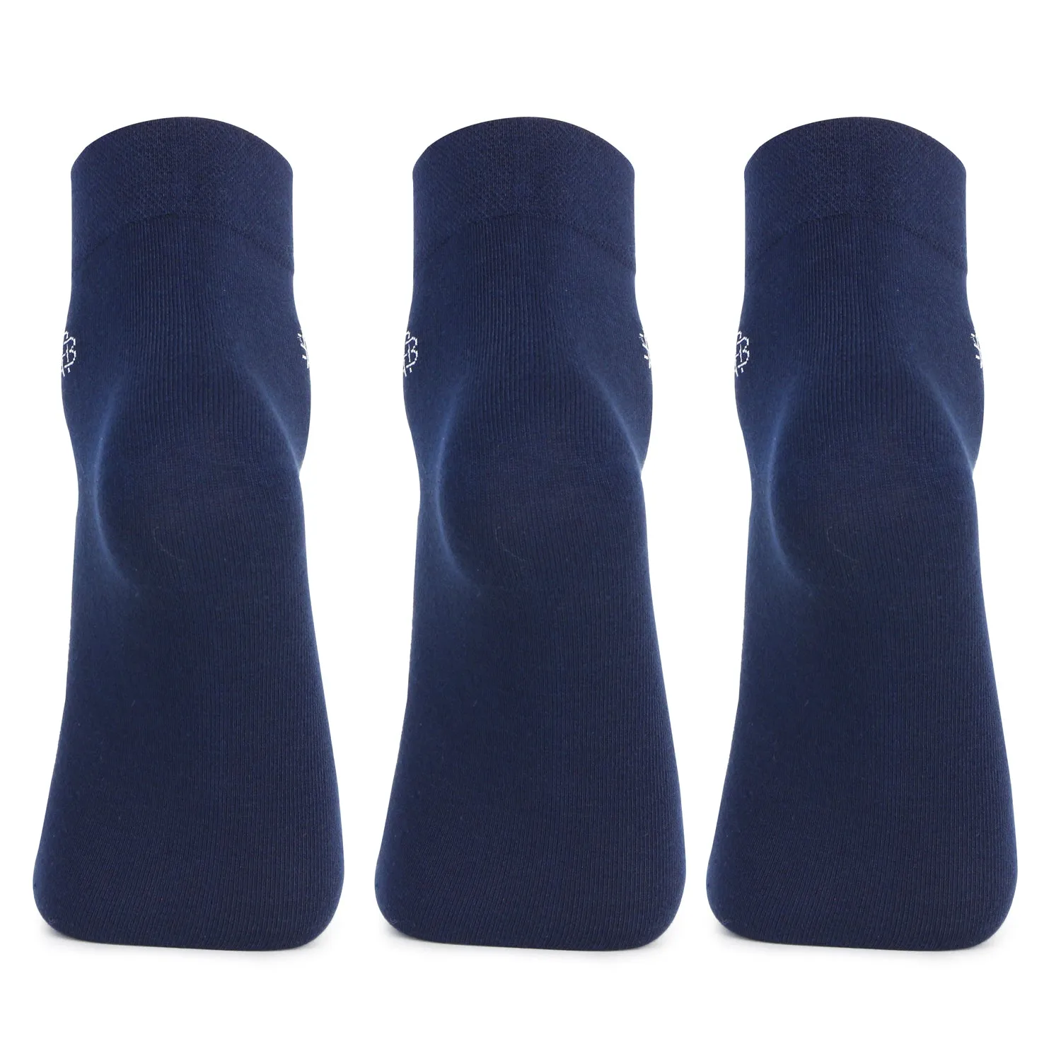 Bamboo Fiber Classic Ankle Socks (Navy) - Pack of 3