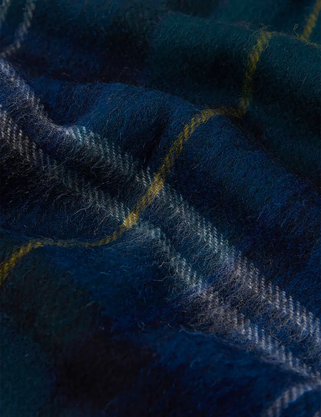 Barbour Merino Cashmere Tartan Scarf - Seaweed Tartan