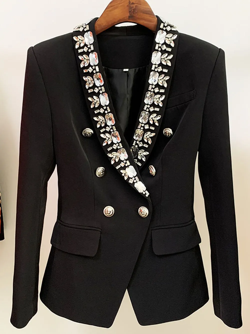 Beading Double Breasted Blazer