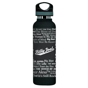 Billy Joel "Song Titles" Etched Steel Water Bottle