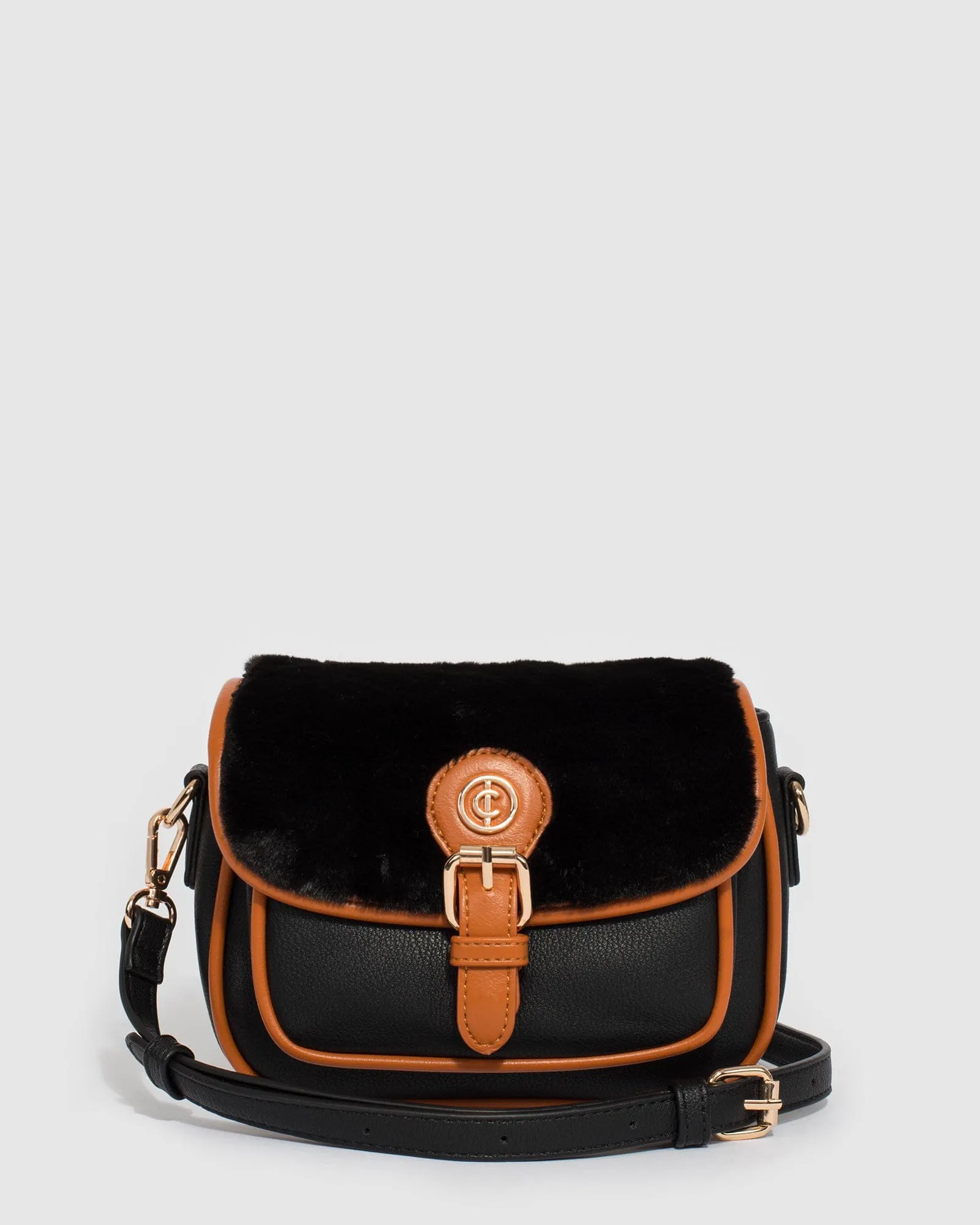 Black And Tan Mei Tassel Crosssbody Bag