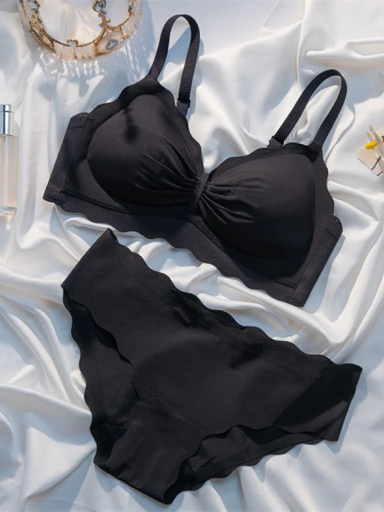 Black Summer Wave Underwear Set