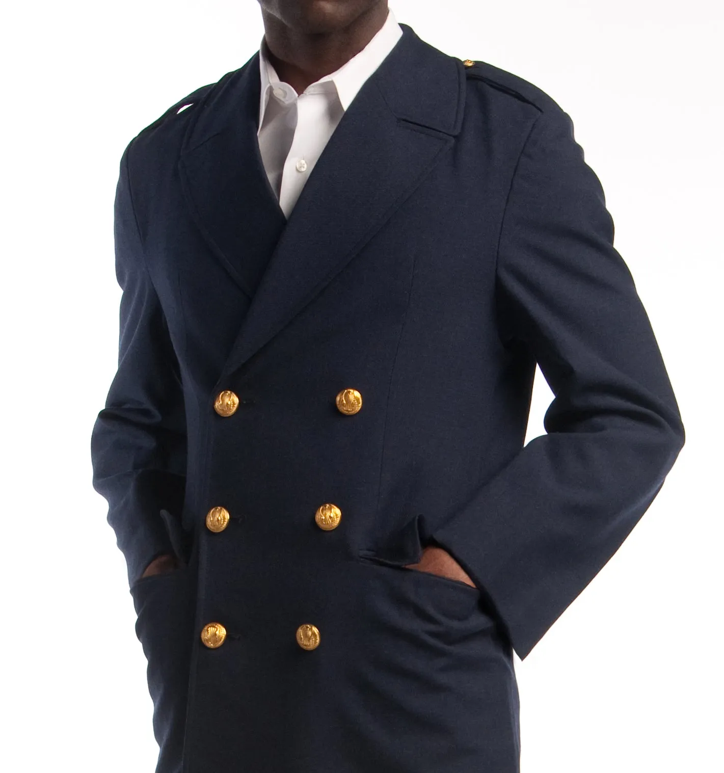 Blue Gabardine Airforce Overcoat