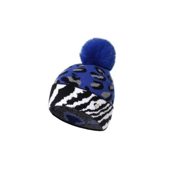 Bright Leopard PomPom Hat