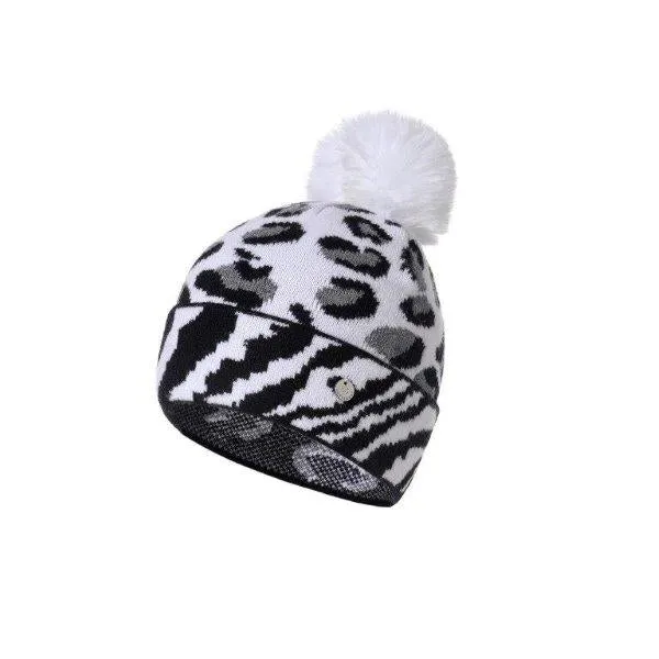 Bright Leopard PomPom Hat