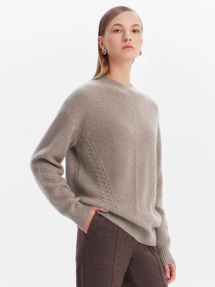 Brown Cashmere Twisted Sweater