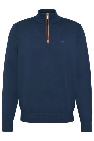 Bugatti 1/4 Zip Sweater, Navy