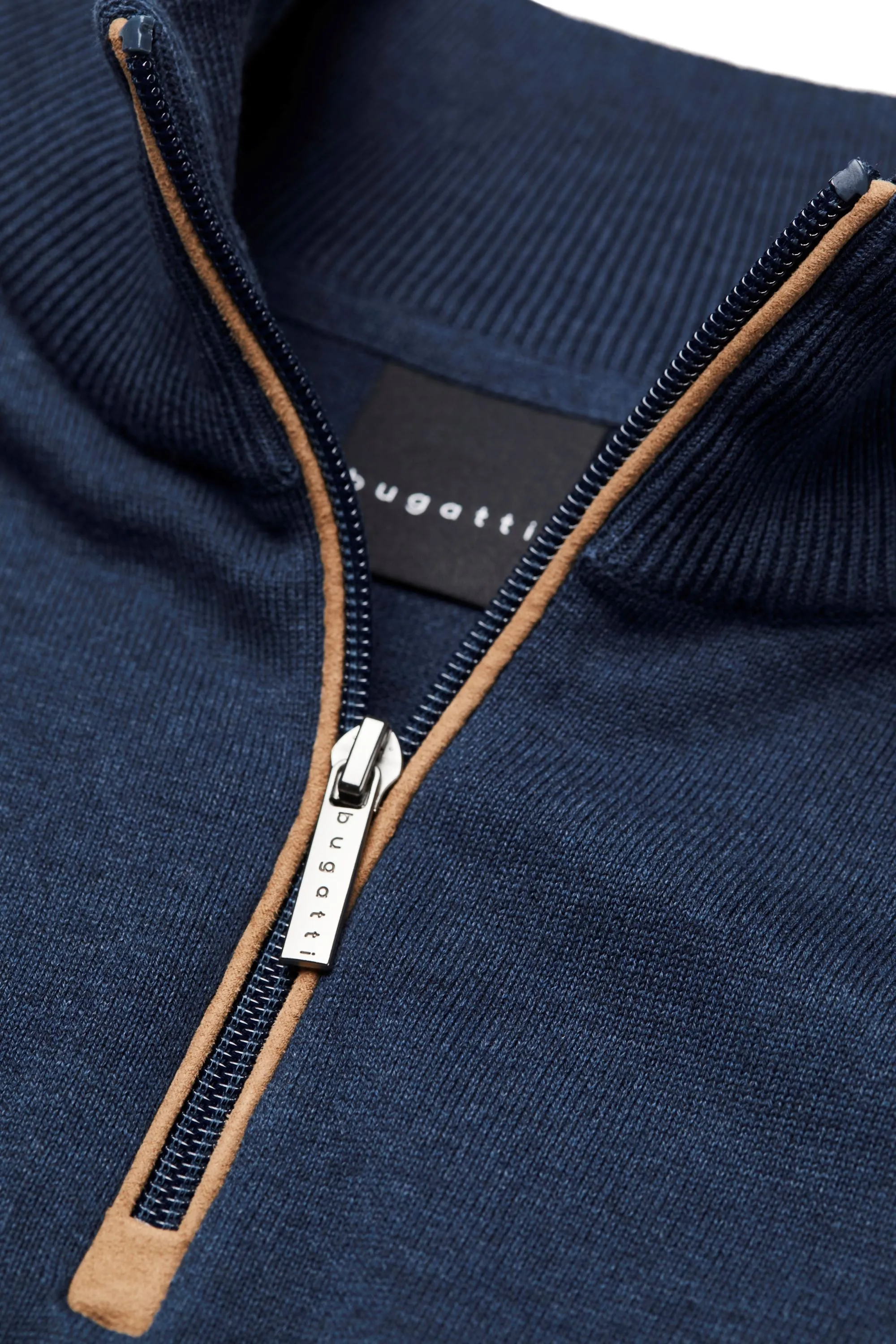 Bugatti 1/4 Zip Sweater, Navy