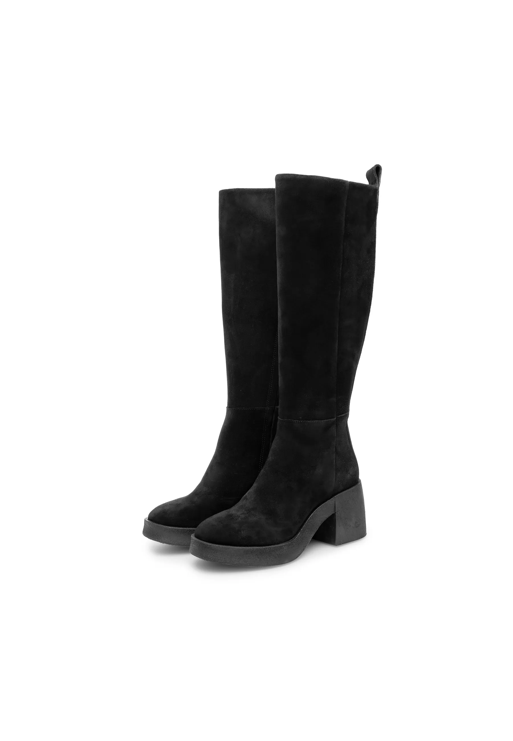 Casemily Black Tall Suede Boots