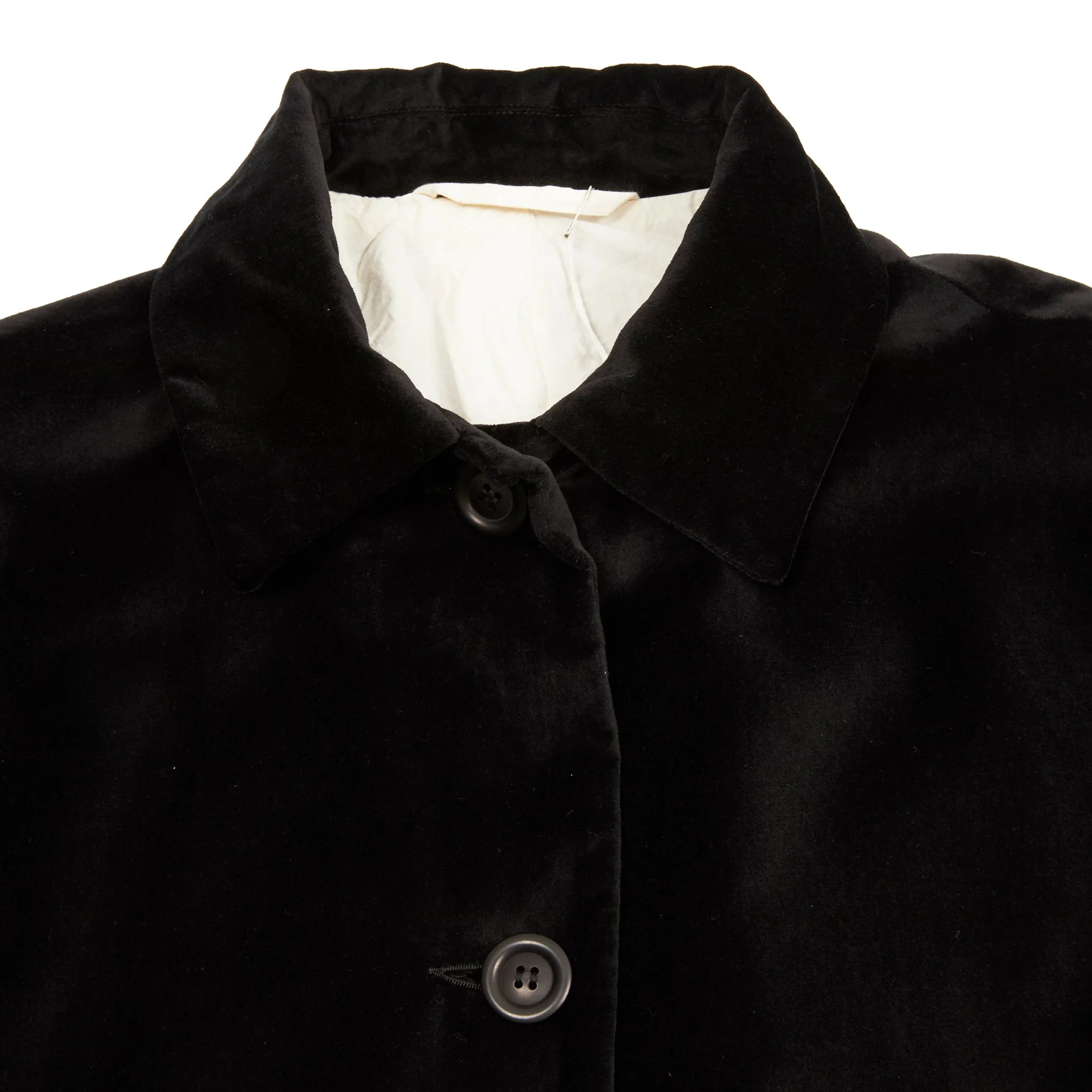 Casey Casey Women's Big Blobby Coat in Black Linen Velvet