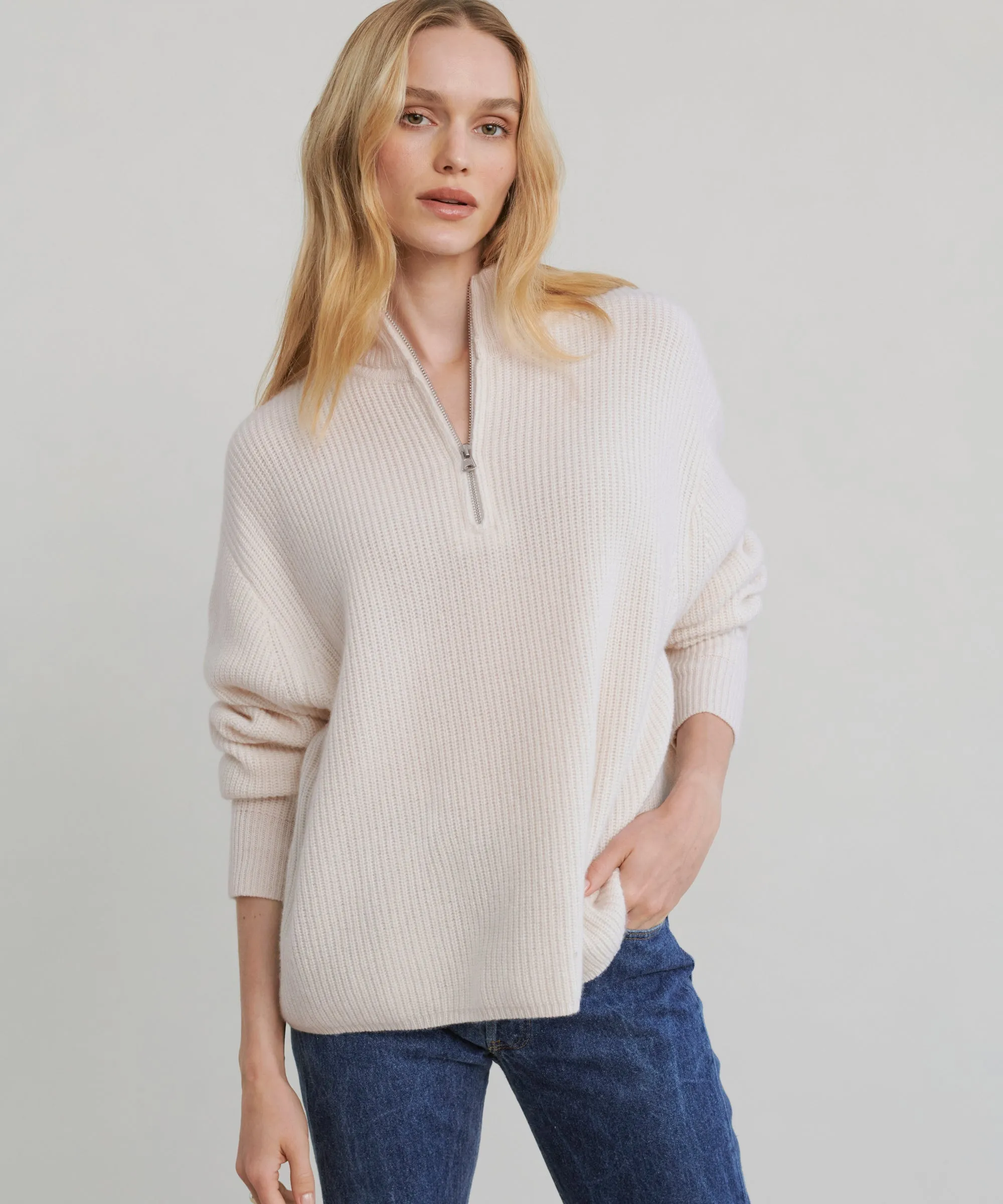 Cashmere Half Zip