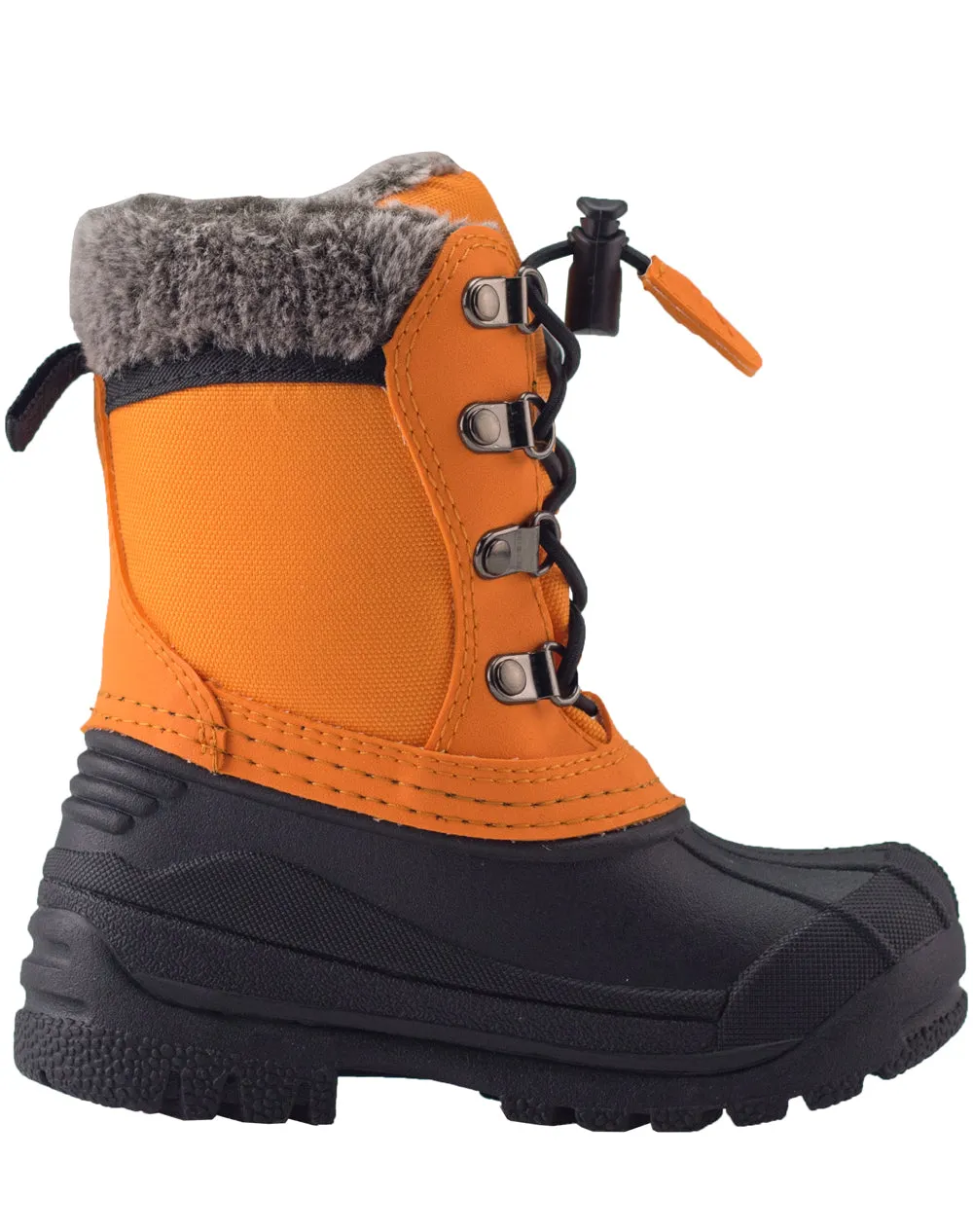 CHILDREN’S WINTER SNOW BOOTS, LAVA ORANGE