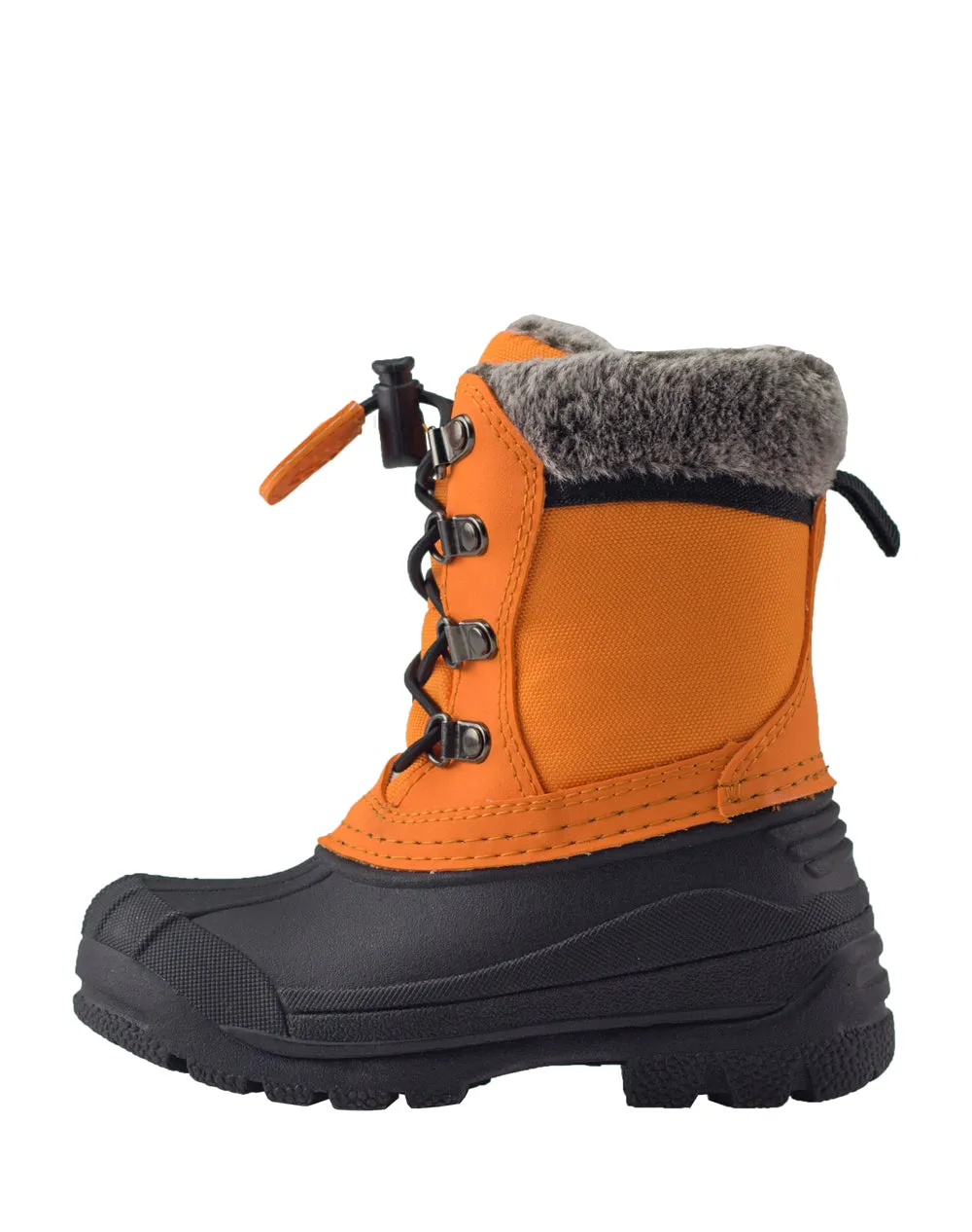 CHILDREN’S WINTER SNOW BOOTS, LAVA ORANGE