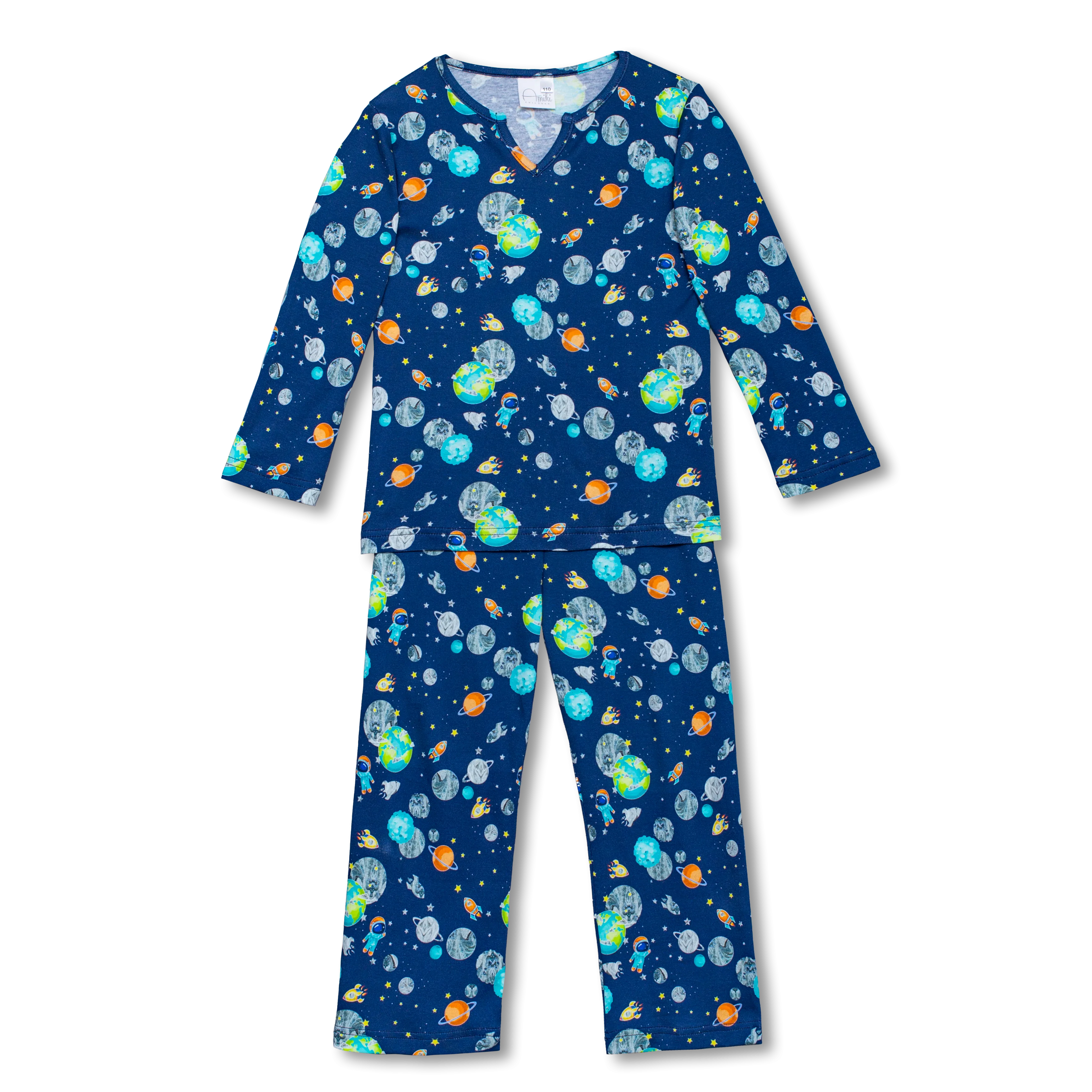 CHRIS - BOYS' PYJAMA SET IN SPACE PRINT