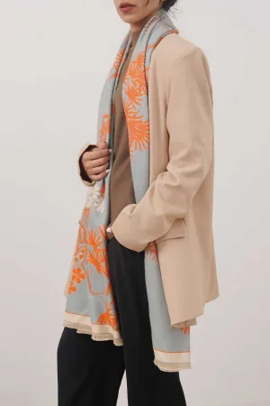 CONTRAST FLORA PRINT SCARF