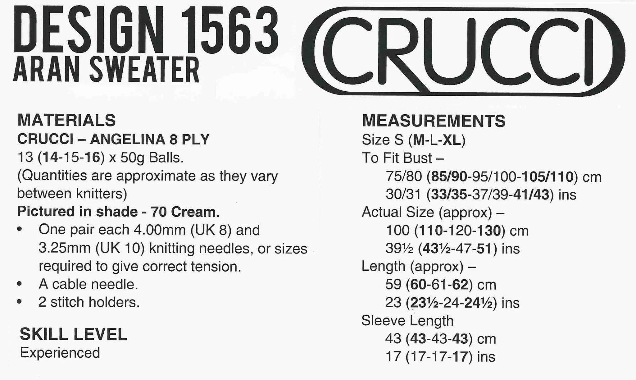 CRUCCI LEAFLET 1563