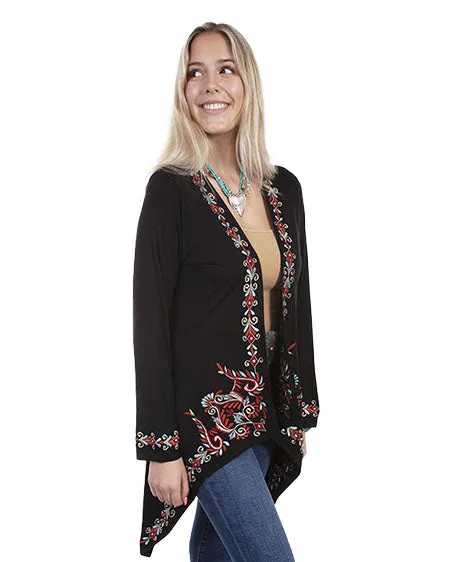 Emb. Shark Bite Cardigan Hc628-Blk