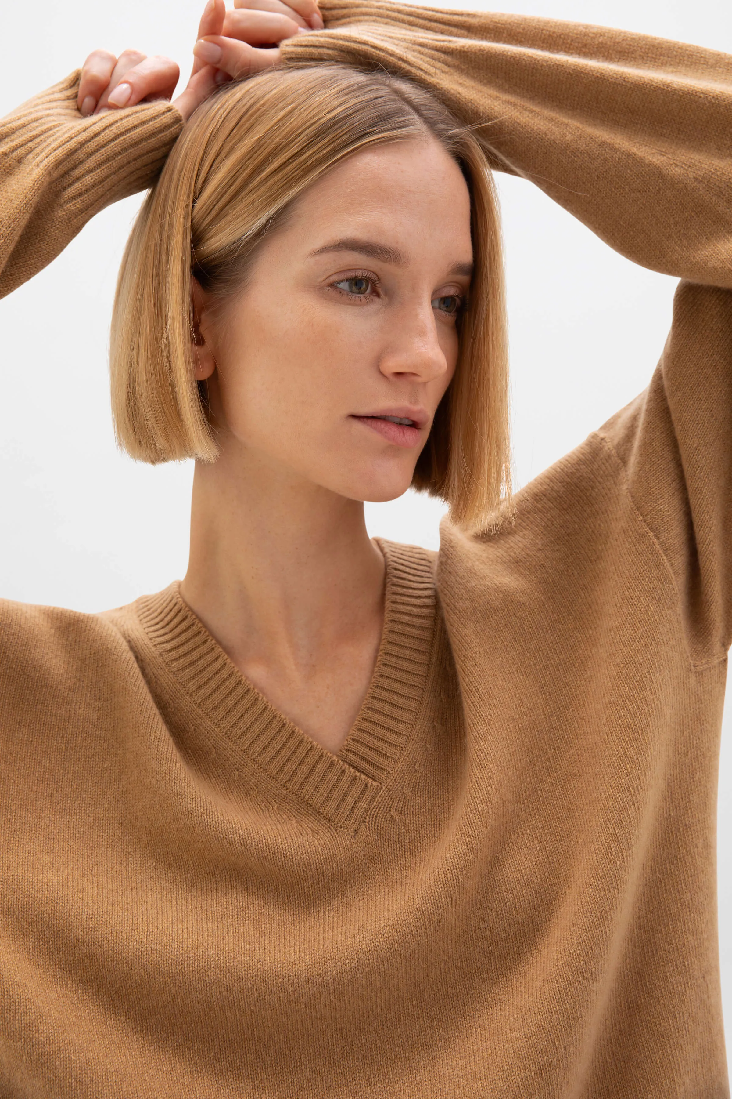 Gauzy Cashmere V Neck