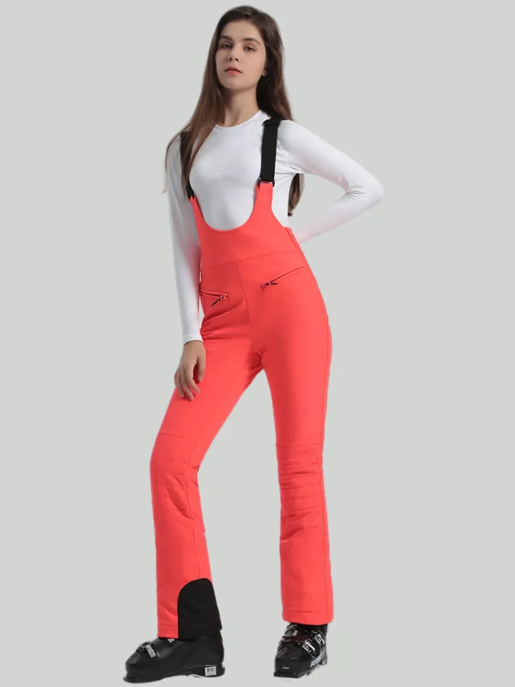 Gsou Snow High Rise Flare Snow Bib Pants - Women's