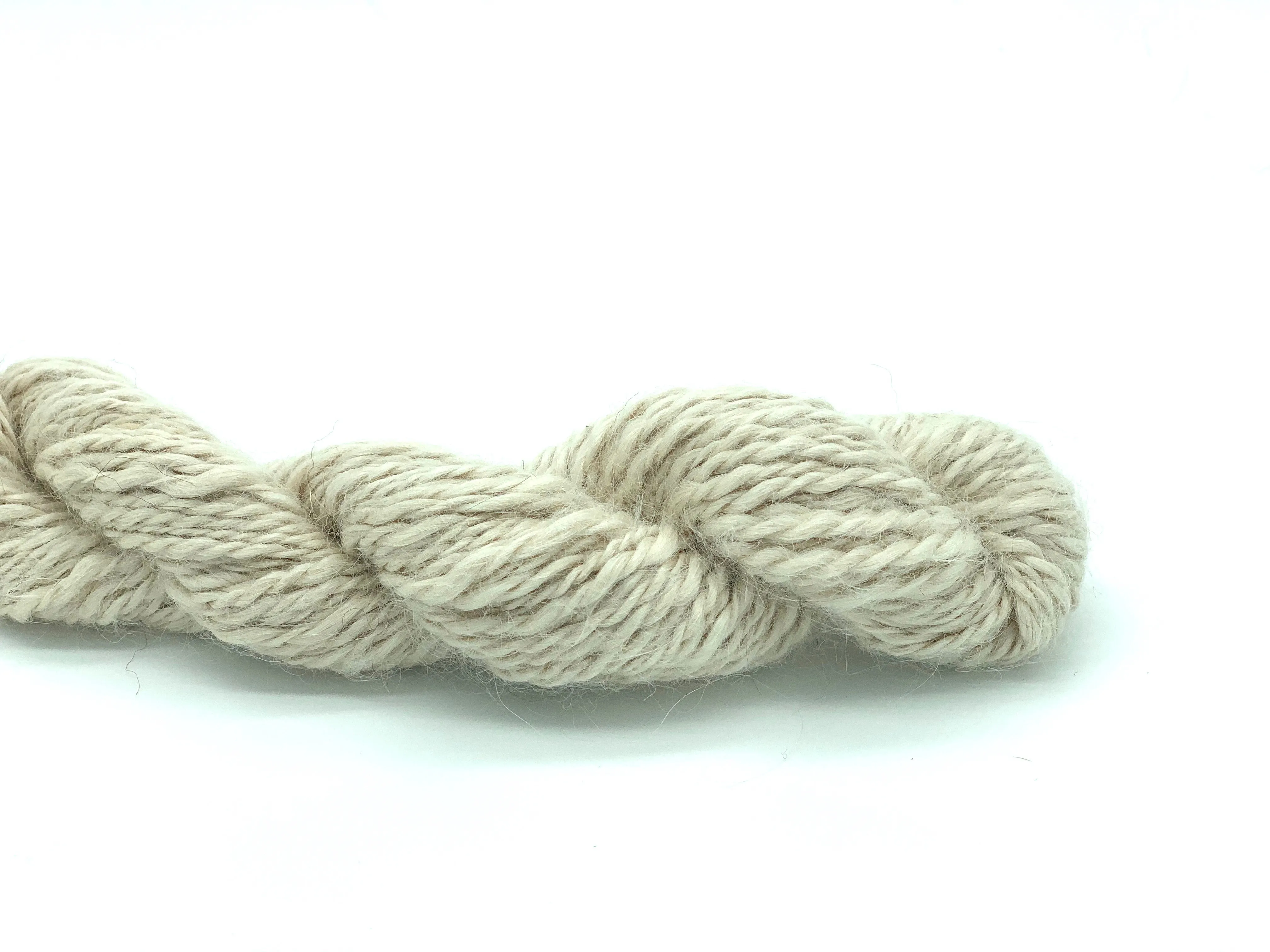 Handspun Baby Suri Alpaca Yarn ~ Naturally Colored Aran "Moonbeams"