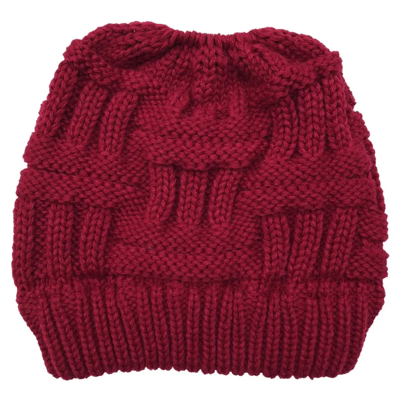 High Messy Bun Beanie Hat with Ponytail Hole BLXCK NORWAY™