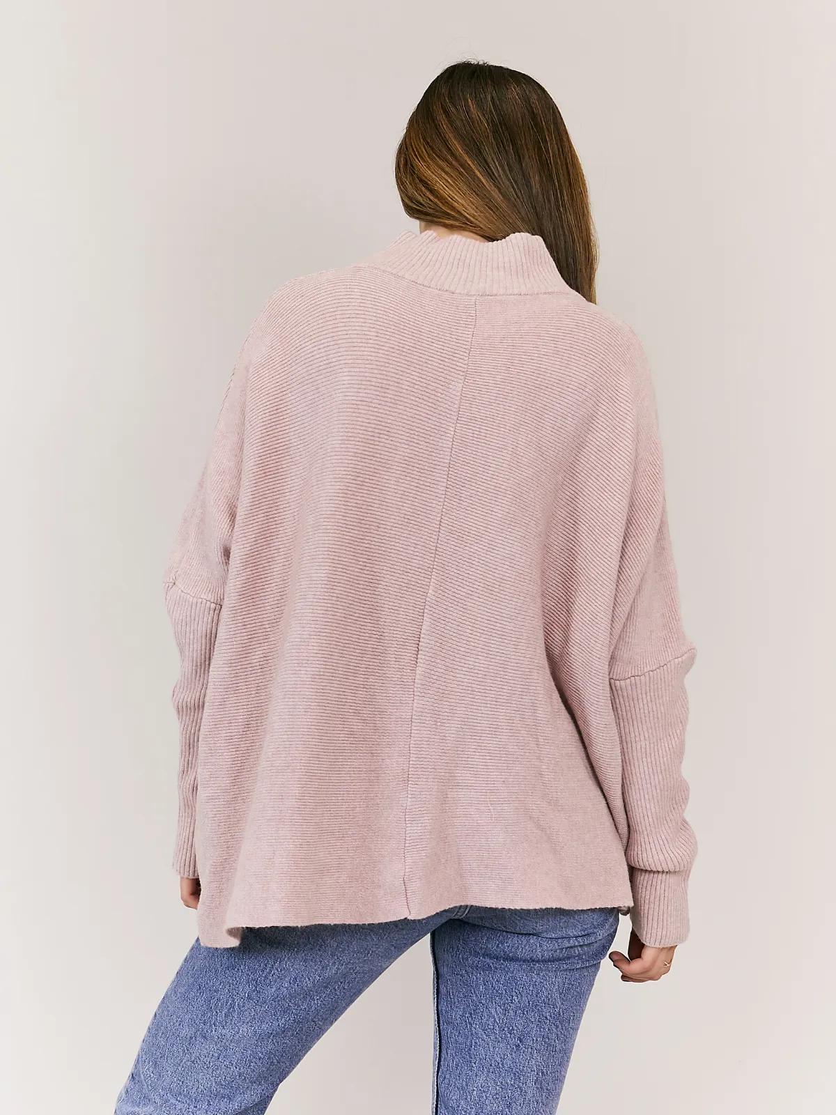 Hope Knitted High Neck Jumper / Pink