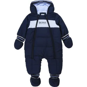 Hugo Boss Baby water-repellent snowsuit with faux-fur lining J96087