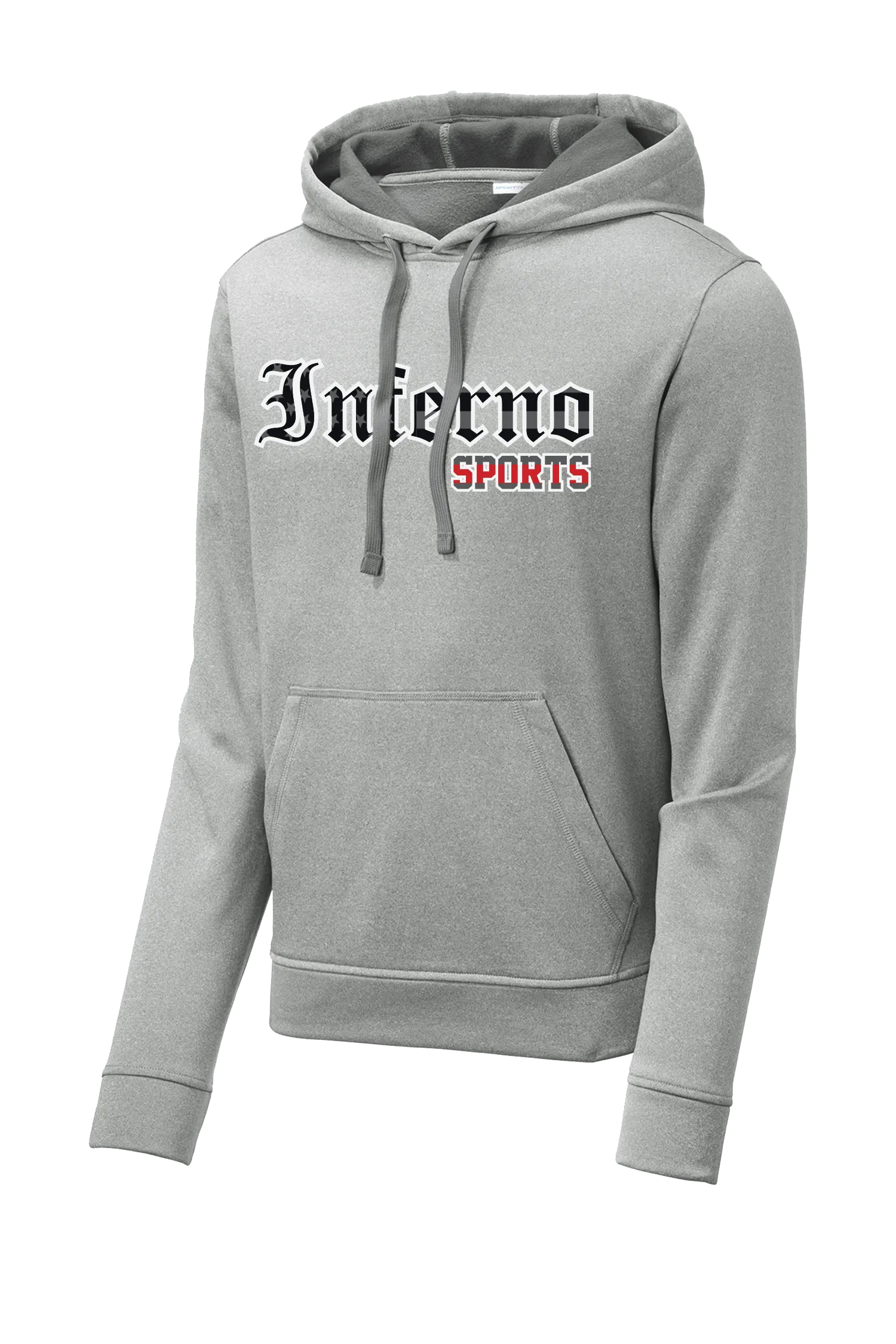 Inferno Sports Heather Fleece Hooded Pullover - RedLine Flag