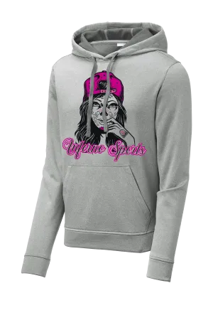 Inferno Sports Heather Fleece Hooded Pullover - Sugar Skull