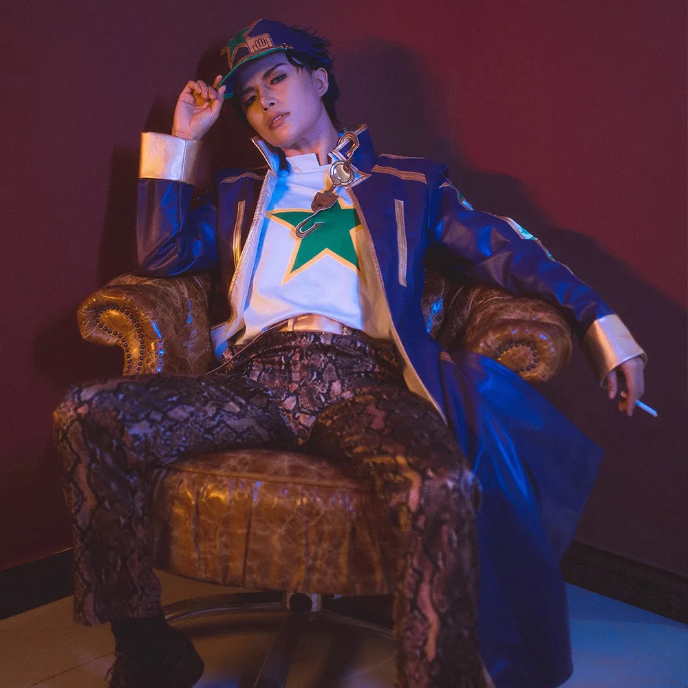 JJBA Jotaro Pants Coat Outfits Halloween Carnival Suit Cosplay Costume